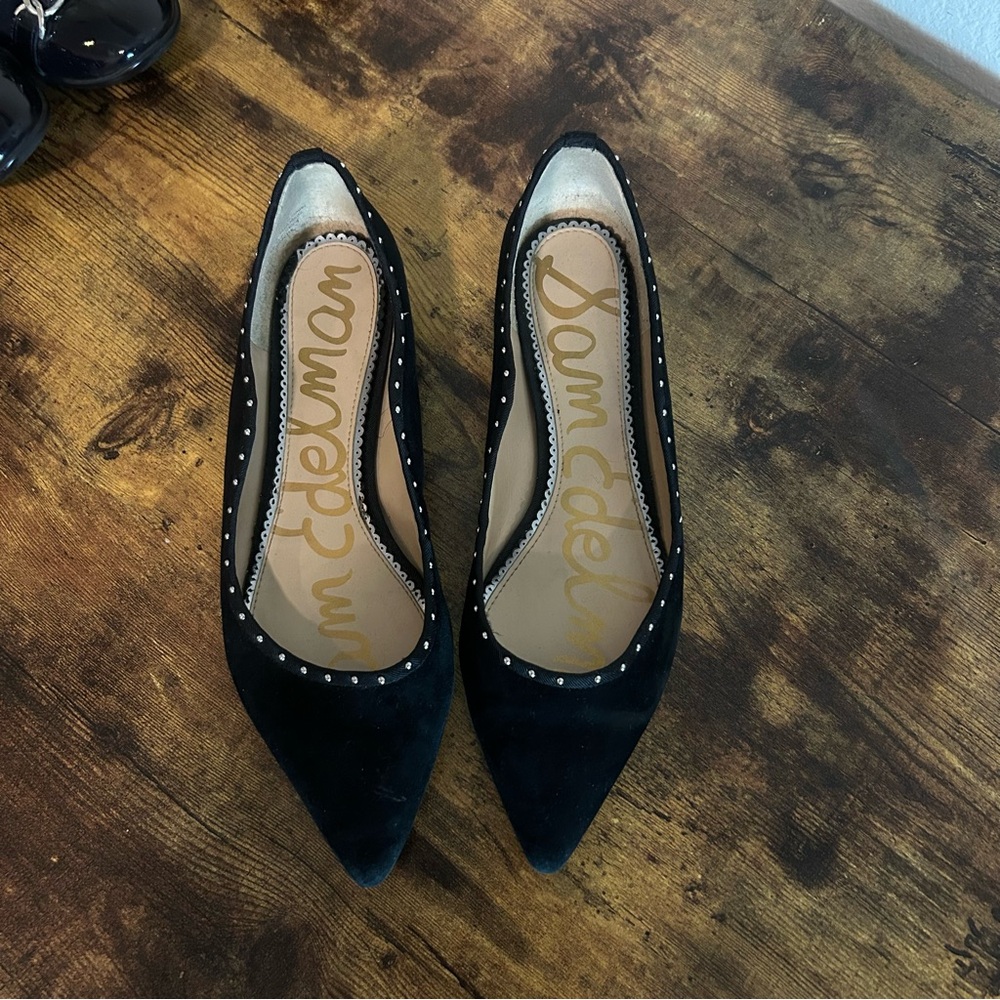 Sam Edelman Black Studded Loafers